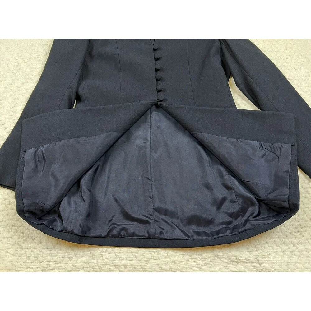 Casual Corner Jacket Victorian Inspired Button Front | Black | Women's 8P Petite